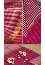 Maheshwari Checks Handloom Silk Cotton Saree