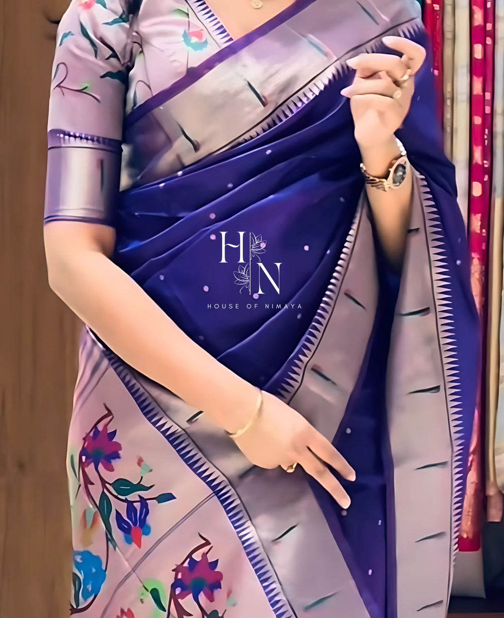 Purple and Lavender Festive Paithani Saree