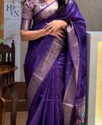Purple and Lavender Festive Paithani Saree