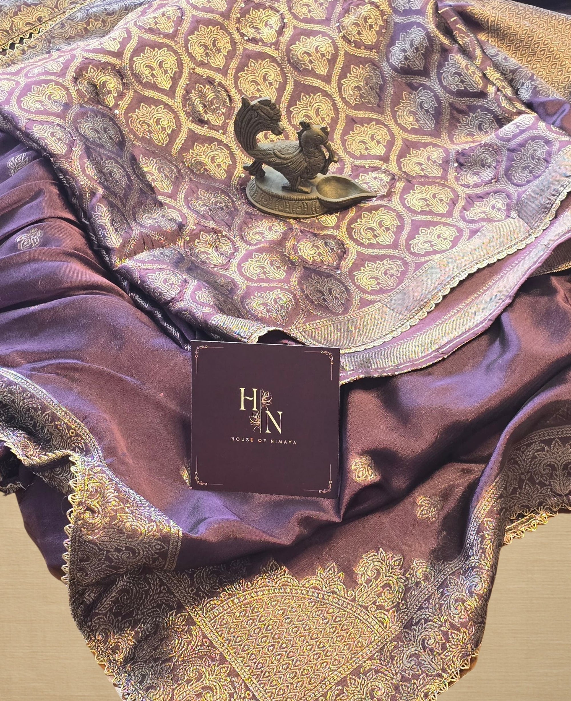 Royal Silk Brocade Unstitched Suit Set