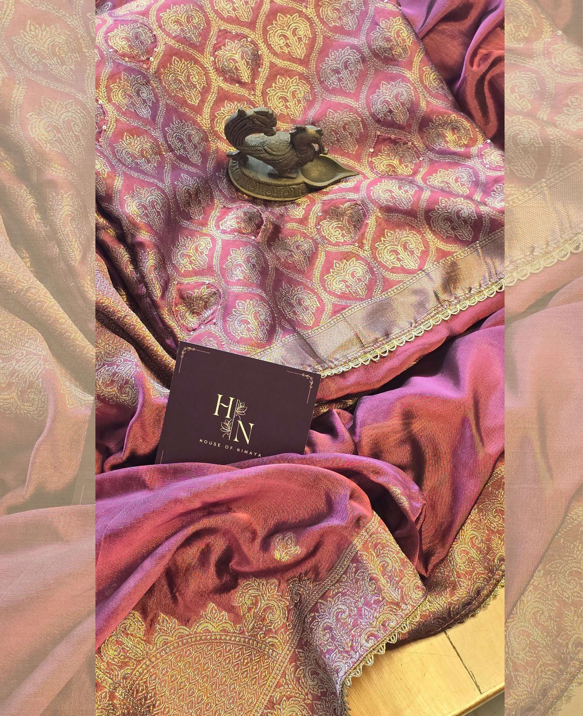 Royal Silk Brocade Unstitched Suit Set