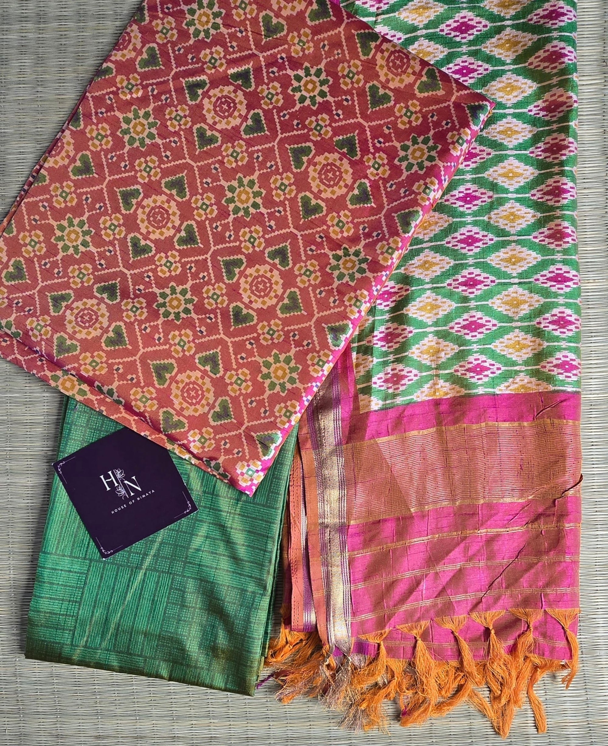 Rajkoti Semi Silk Unstitched Suit Set