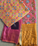 Rajkoti Semi Silk Unstitched Suit Set