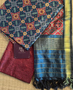 Rajkoti Semi Silk Unstitched Suit Set