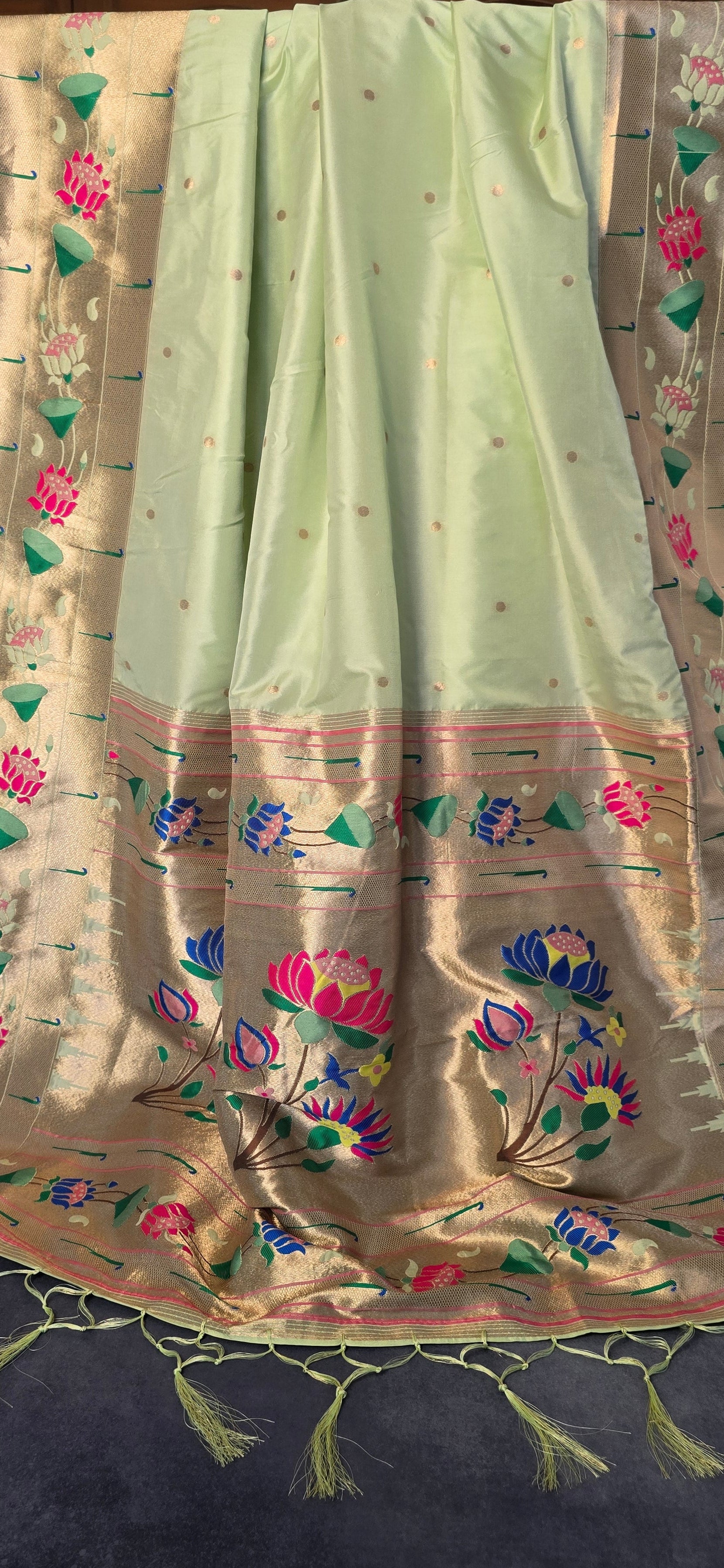 Pista Green Festive Paithani Saree