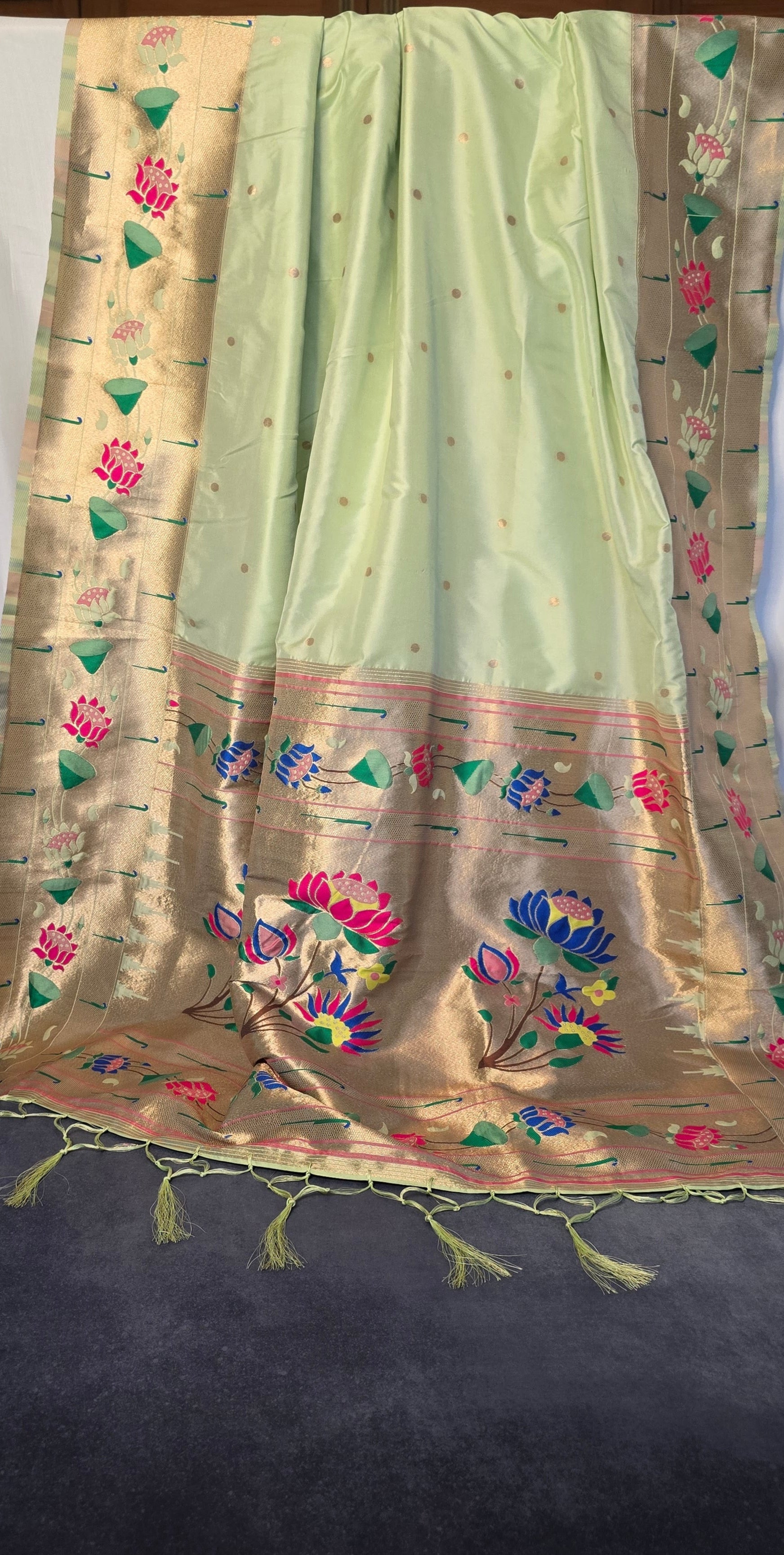 Pista Green Festive Paithani Saree