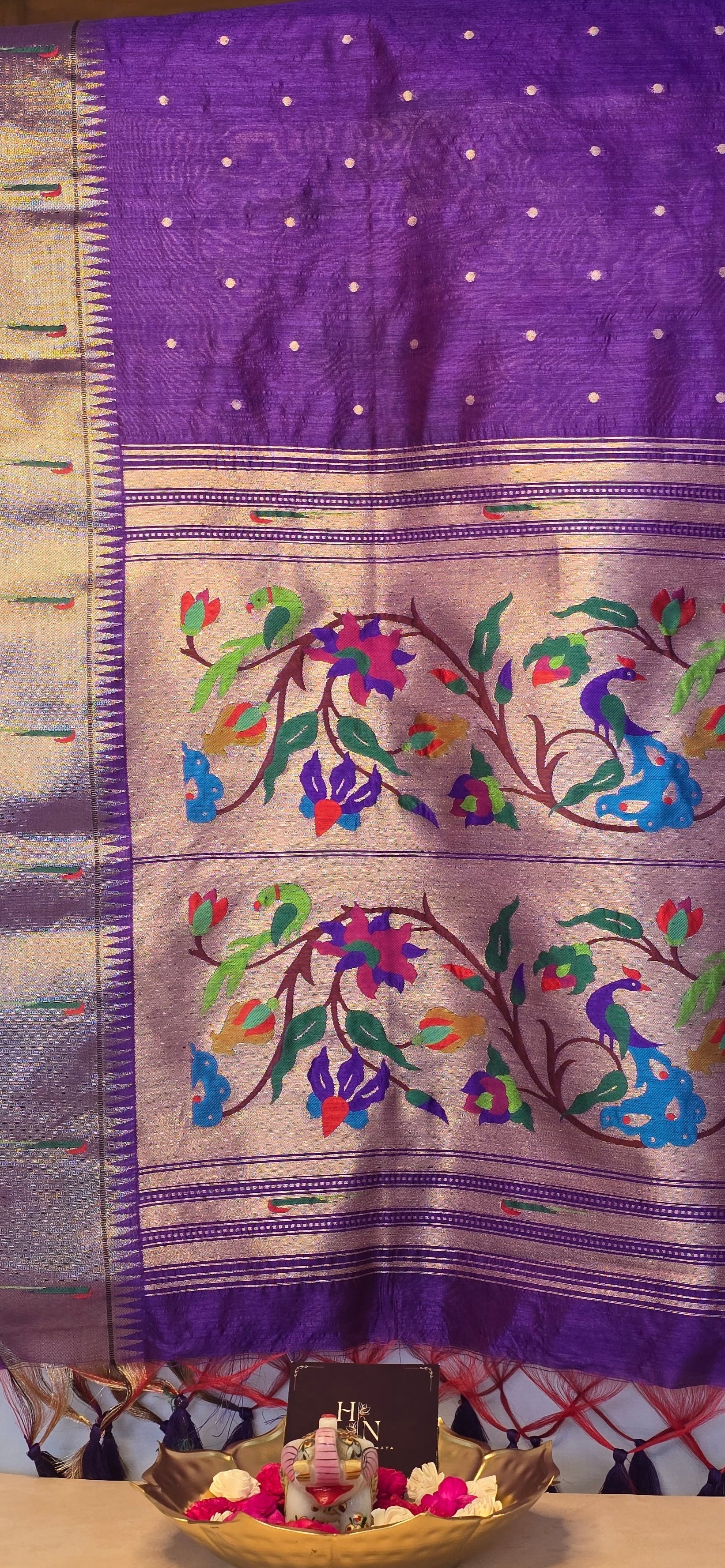 Purple and Lavender Festive Paithani Saree