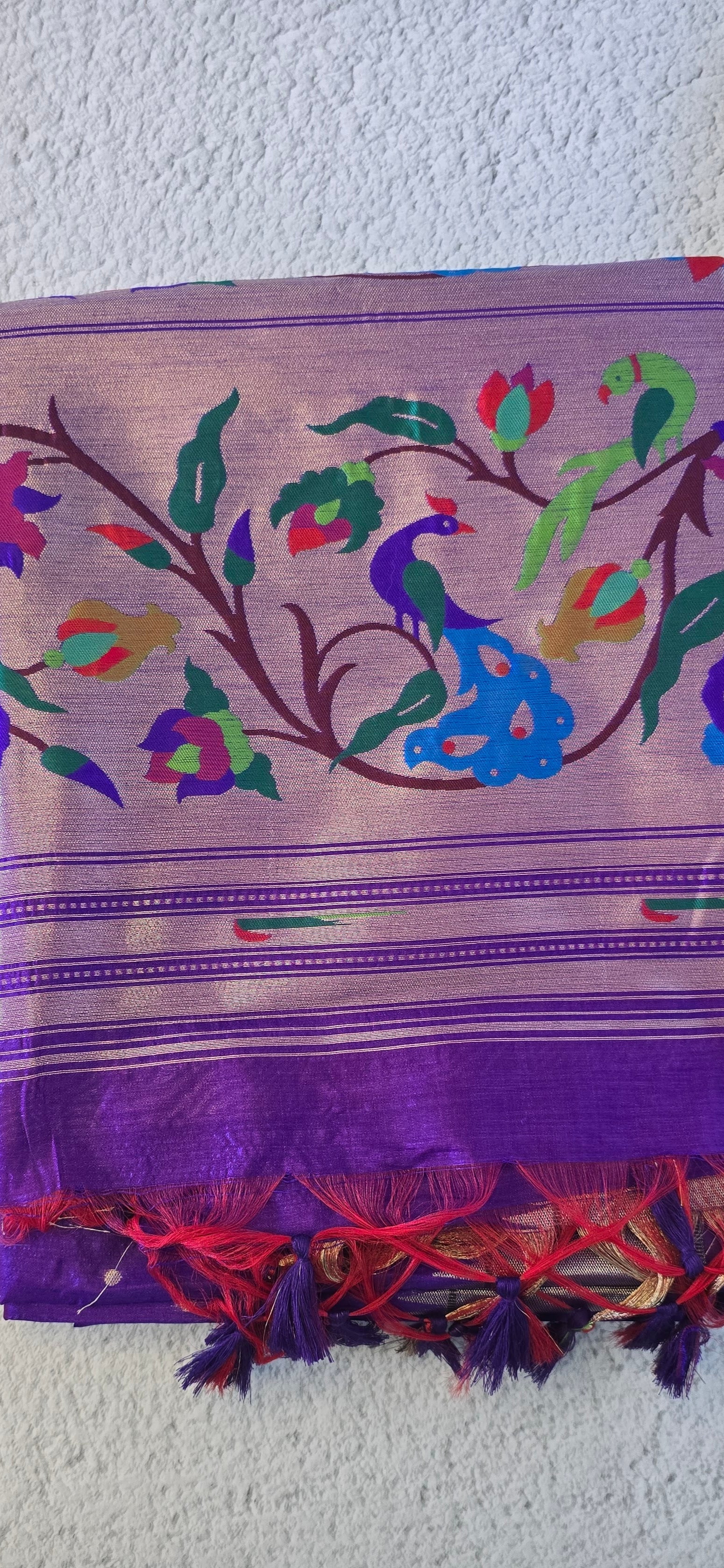 Purple and Lavender Festive Paithani Saree