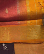 Soft Red and Gold South Silk Cotton saree