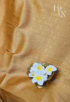 Mustard Banarasi Brocade Katan Silk Saree