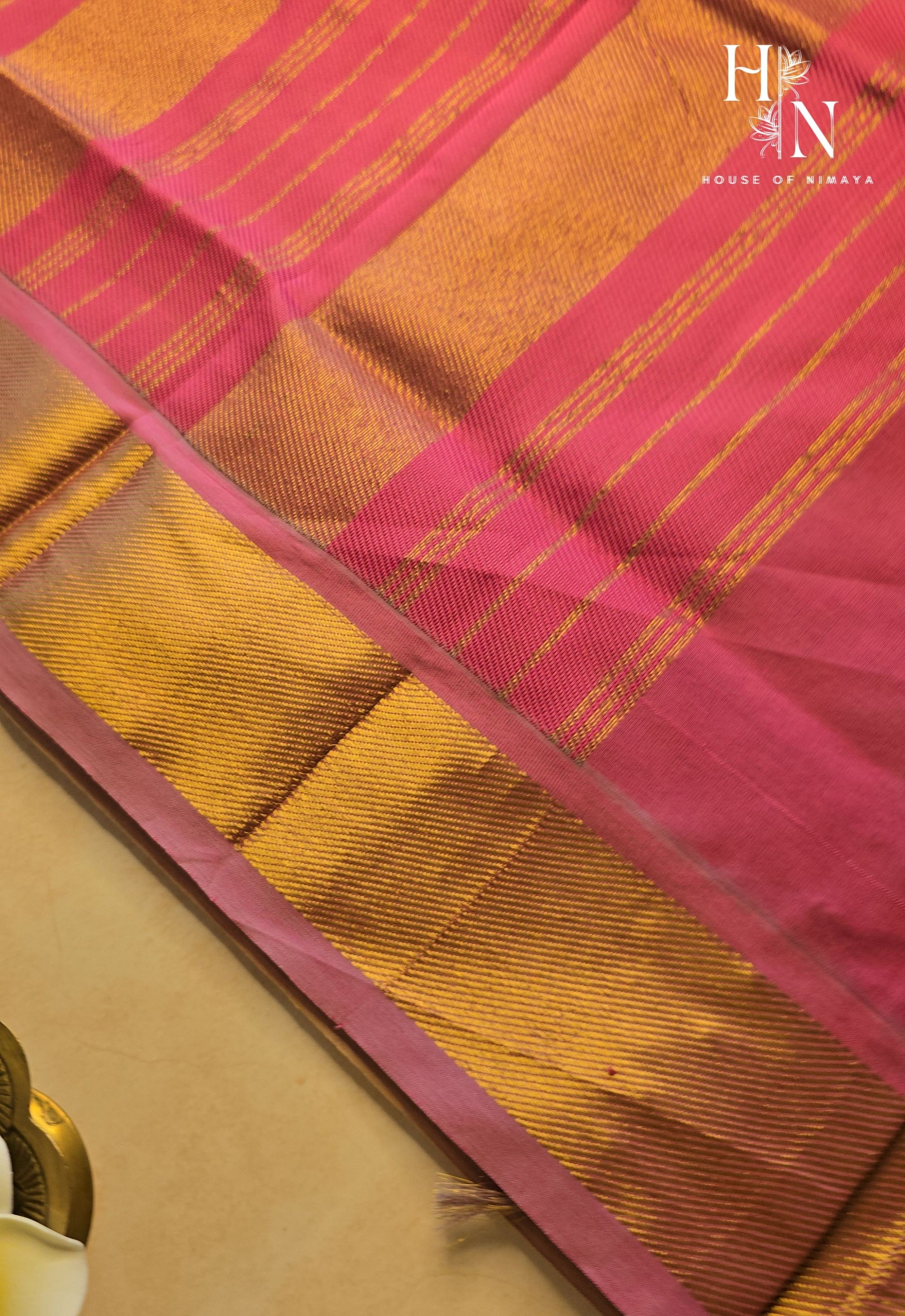 Yellow & Pink South Silk Cotton Saree