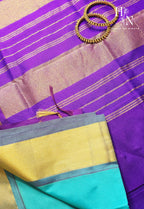 Blue & Purple South Silk Cotton Saree
