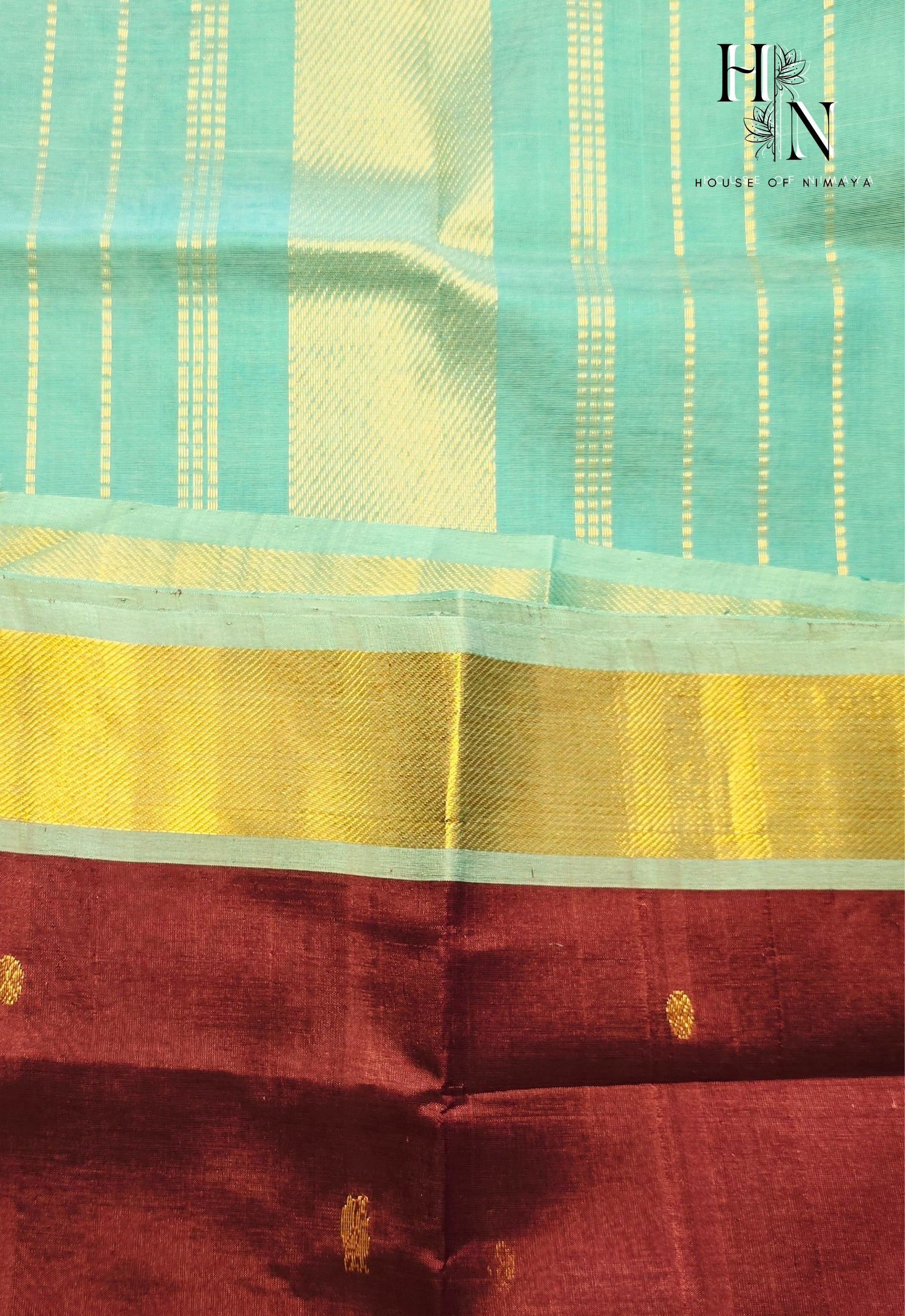 Burgundy & Blue Multishade South Silk Cotton Saree