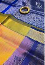 Dark Peach & Purple South Silk Cotton Saree