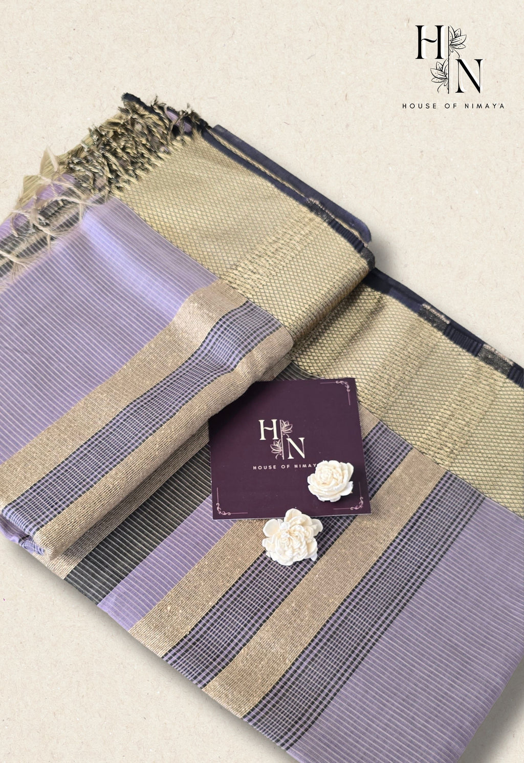 Muted Elegance Pure Maheshwari Silk Cotton Saree