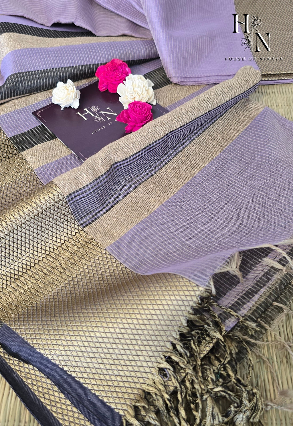 Muted Elegance Pure Maheshwari Silk Cotton Saree