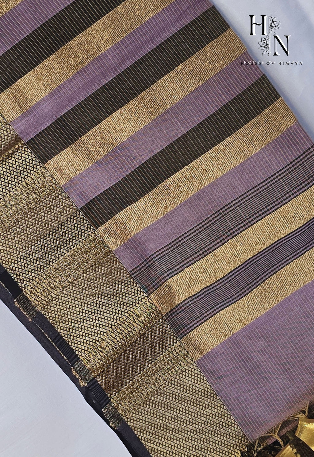 Muted Elegance Pure Maheshwari Silk Cotton Saree