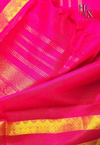 Radiant Green and Pink Silk Cotton Saree