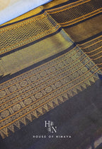 White and Black Pure Handloom South Silk Cotton Saree