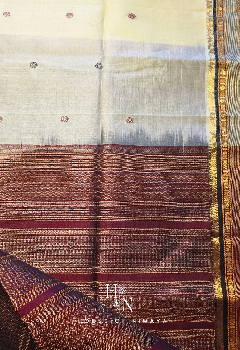 Red and White Pure Handloom South Silk Cotton Saree