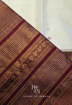 Red and White Pure Handloom South Silk Cotton Saree