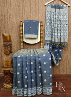 Muga Cotton with Jamdani Weaving Saree