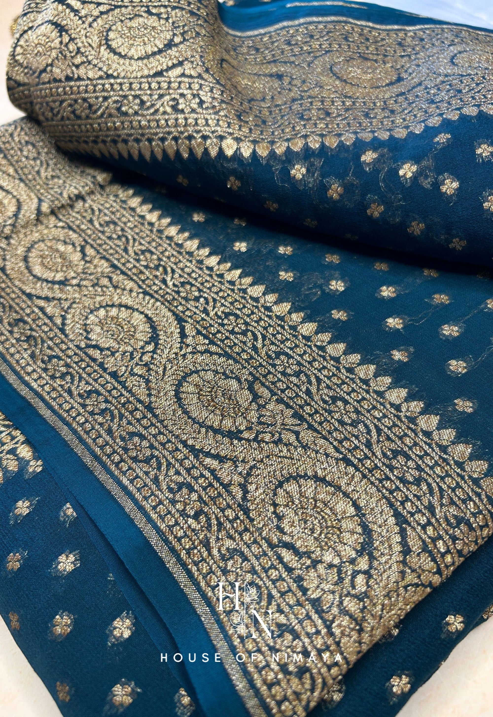 Rangkat Weave Banarasee Georgette Saree