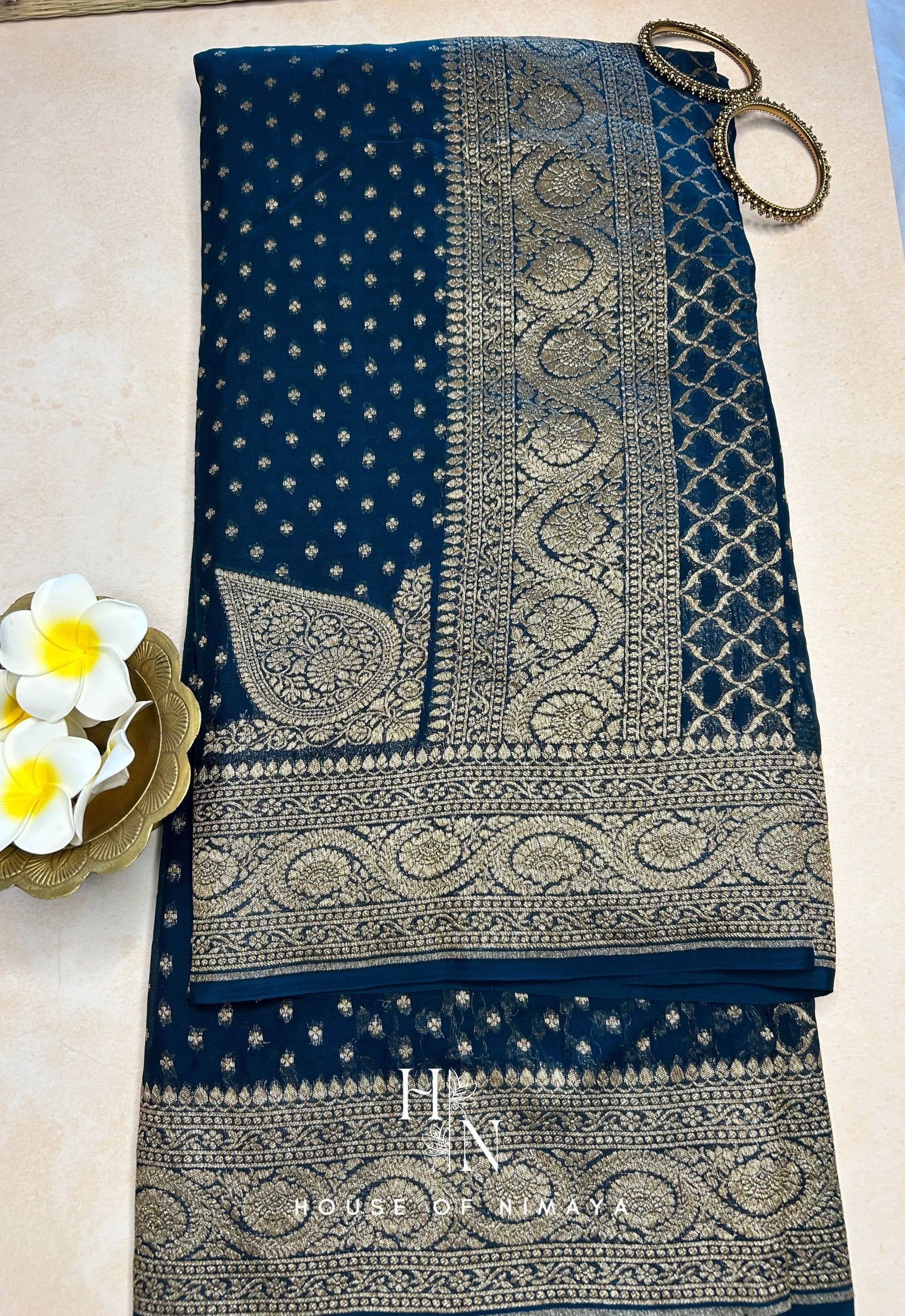 Rangkat Weave Banarasee Georgette Saree