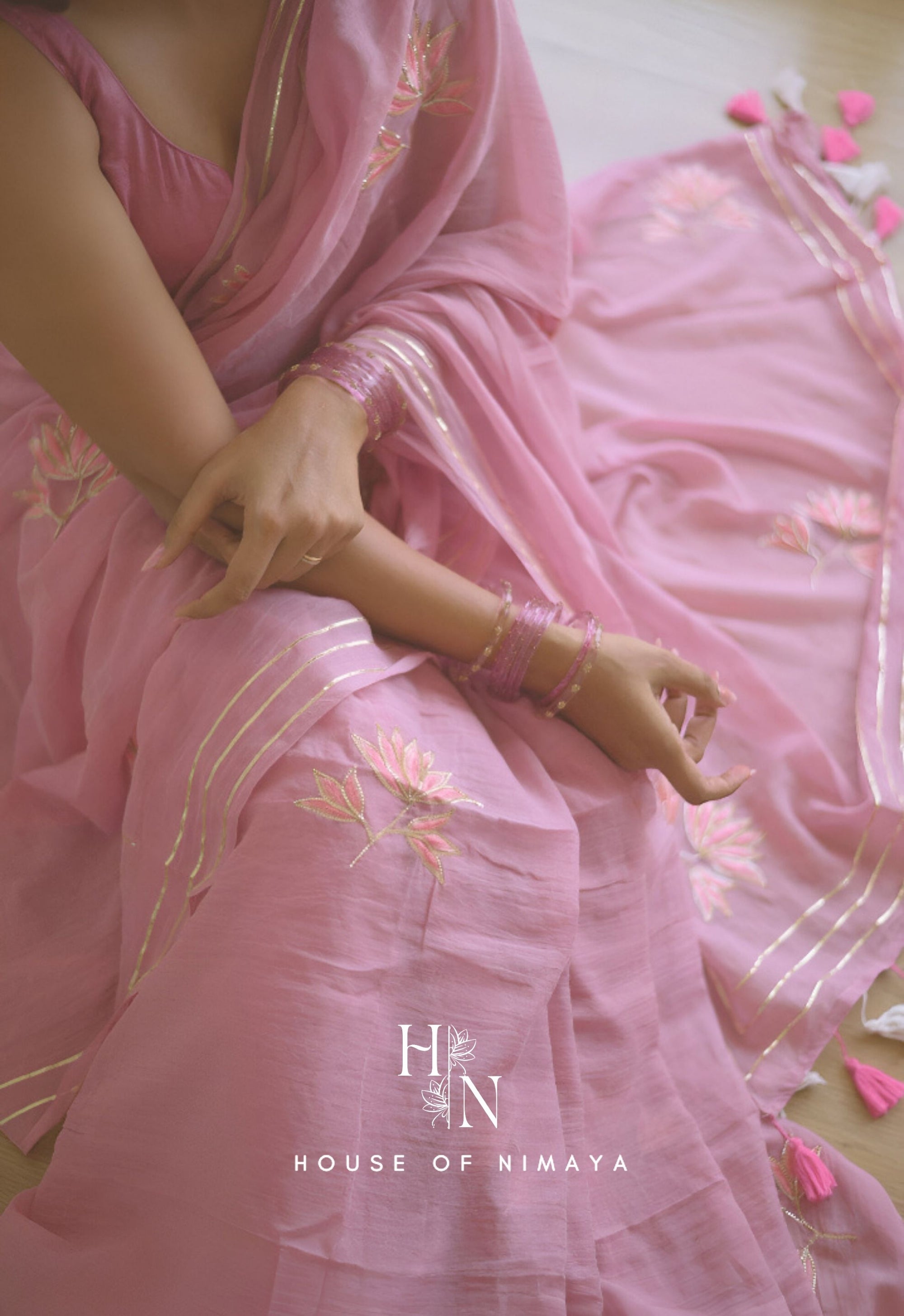 Light Pink Mul Cotton Saree