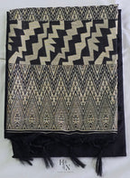 Raw Silk Geometrical Print Modern Saree