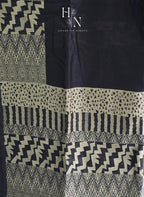 Raw Silk Geometrical Print Modern Saree