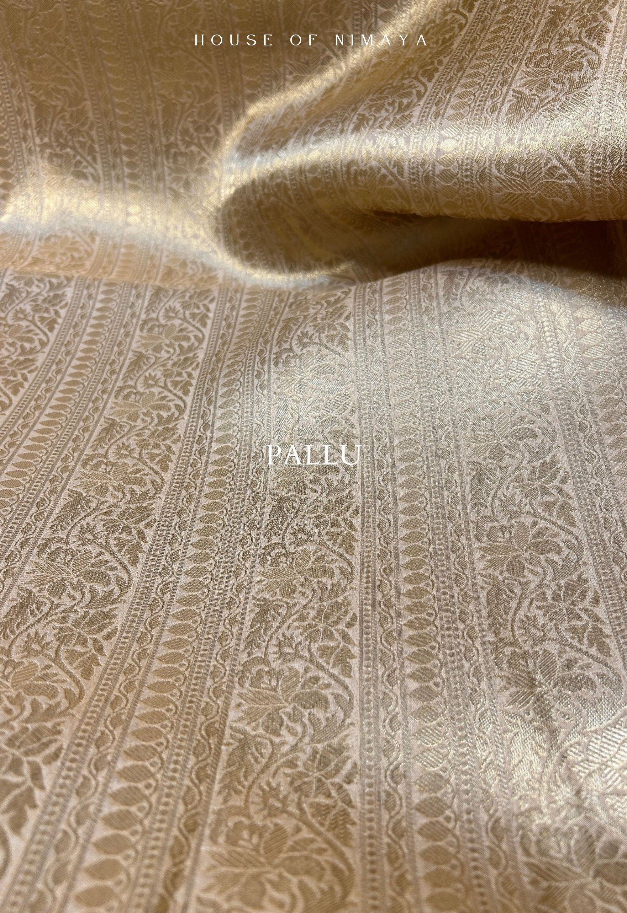 Ivory Banarasi Katan Silk Brocade