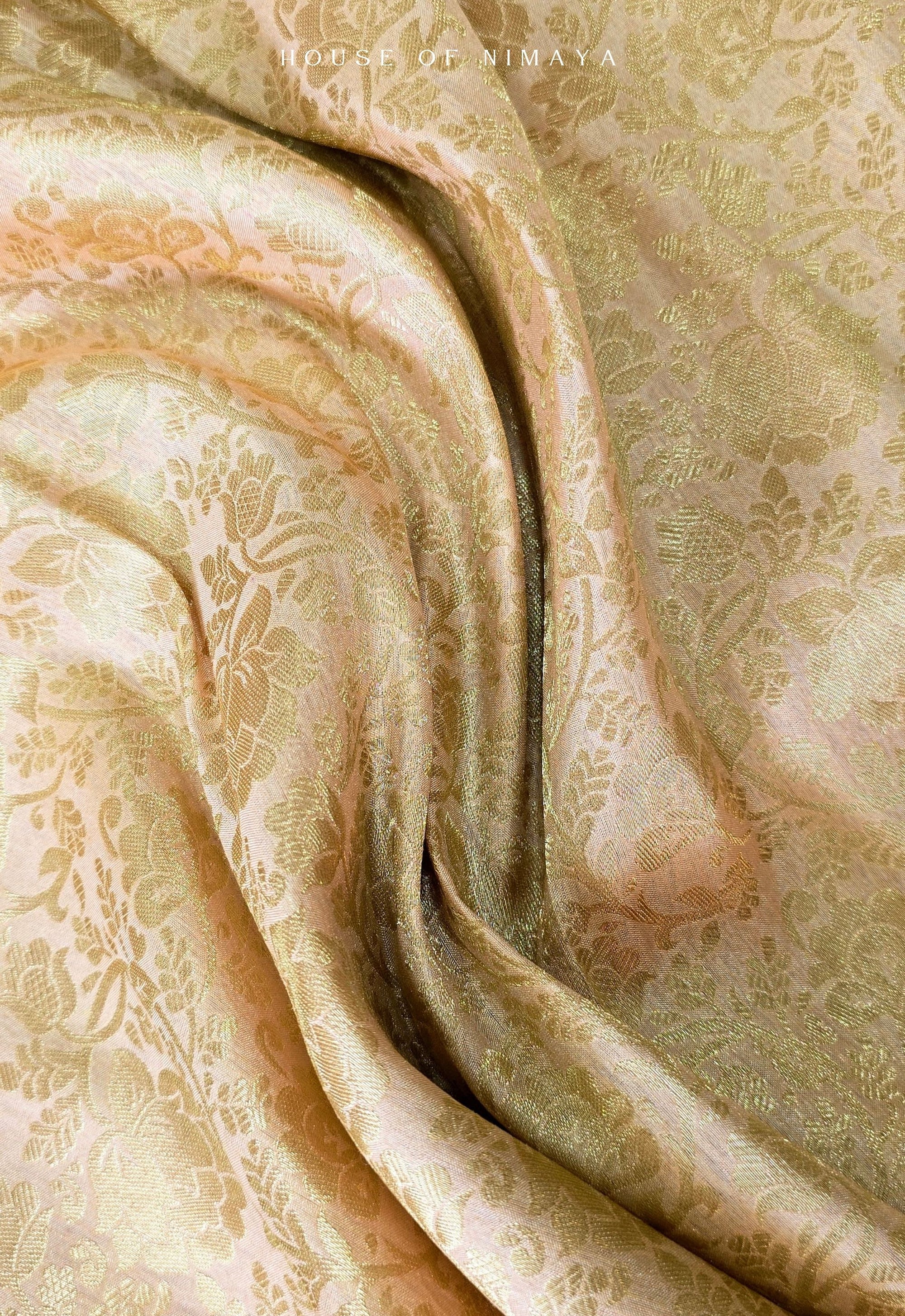 Ivory Banarasi Katan Silk Brocade