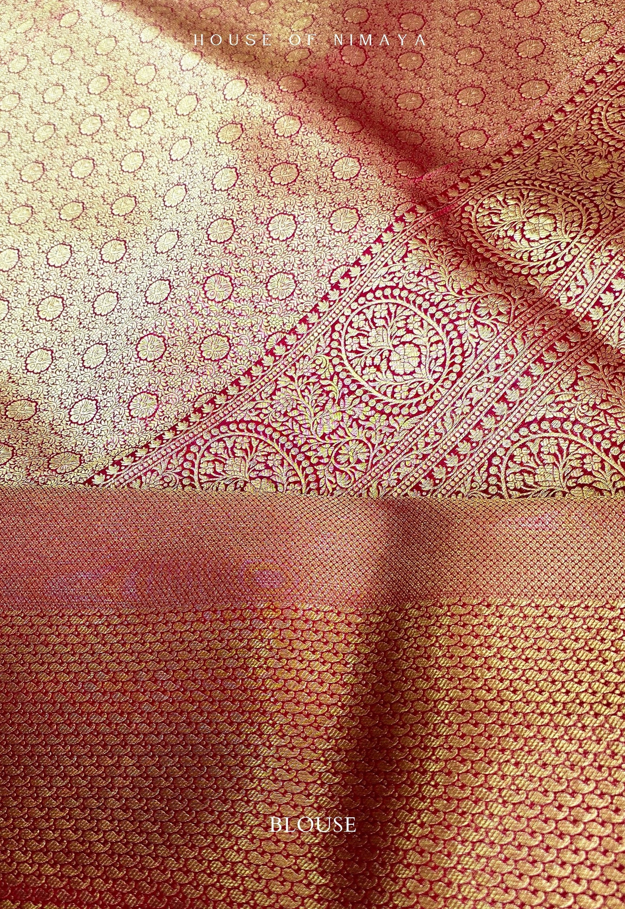 Maroon Banarasi Katan Silk Brocade