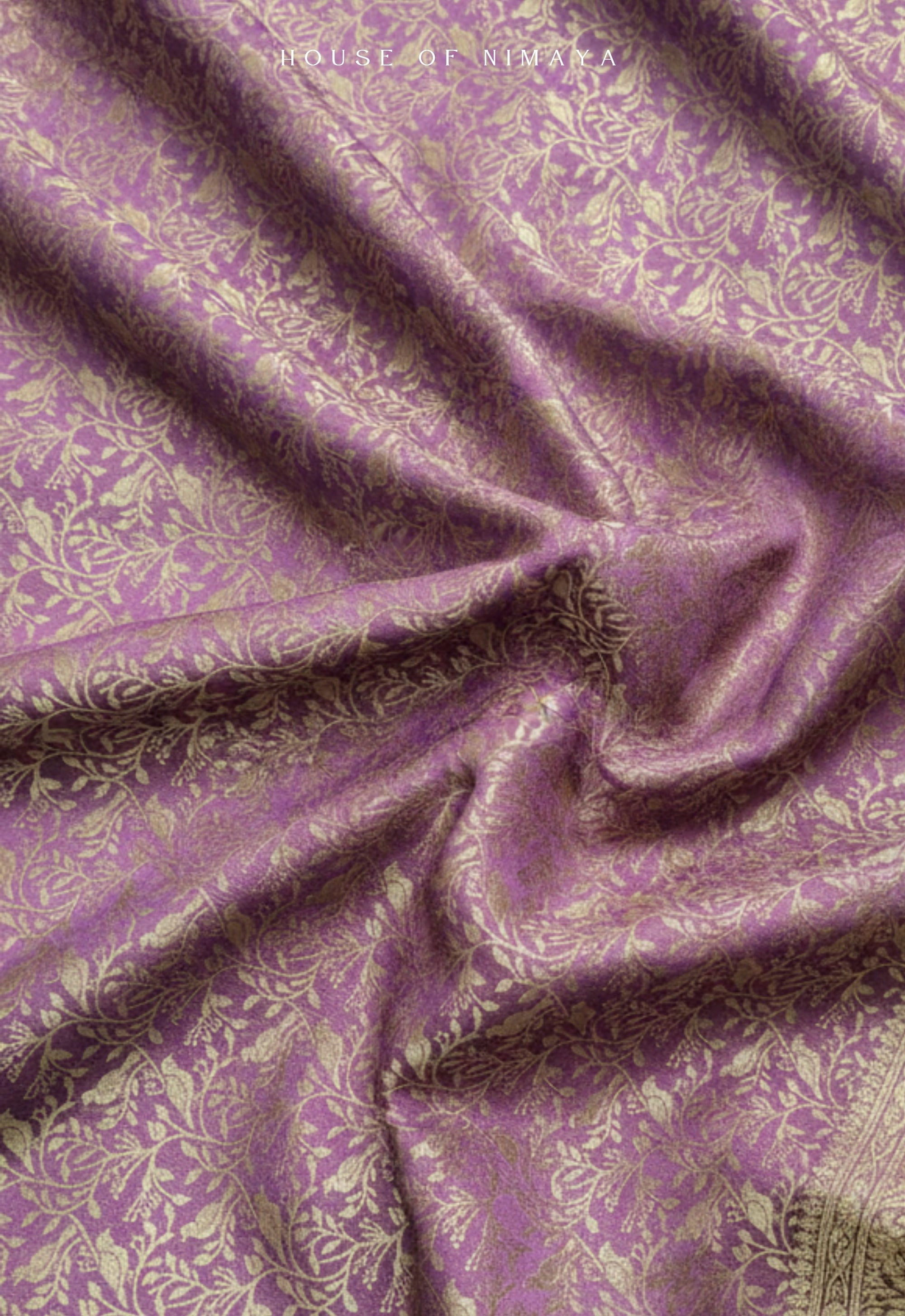 Lavender Banarasi Katan Silk Brocade