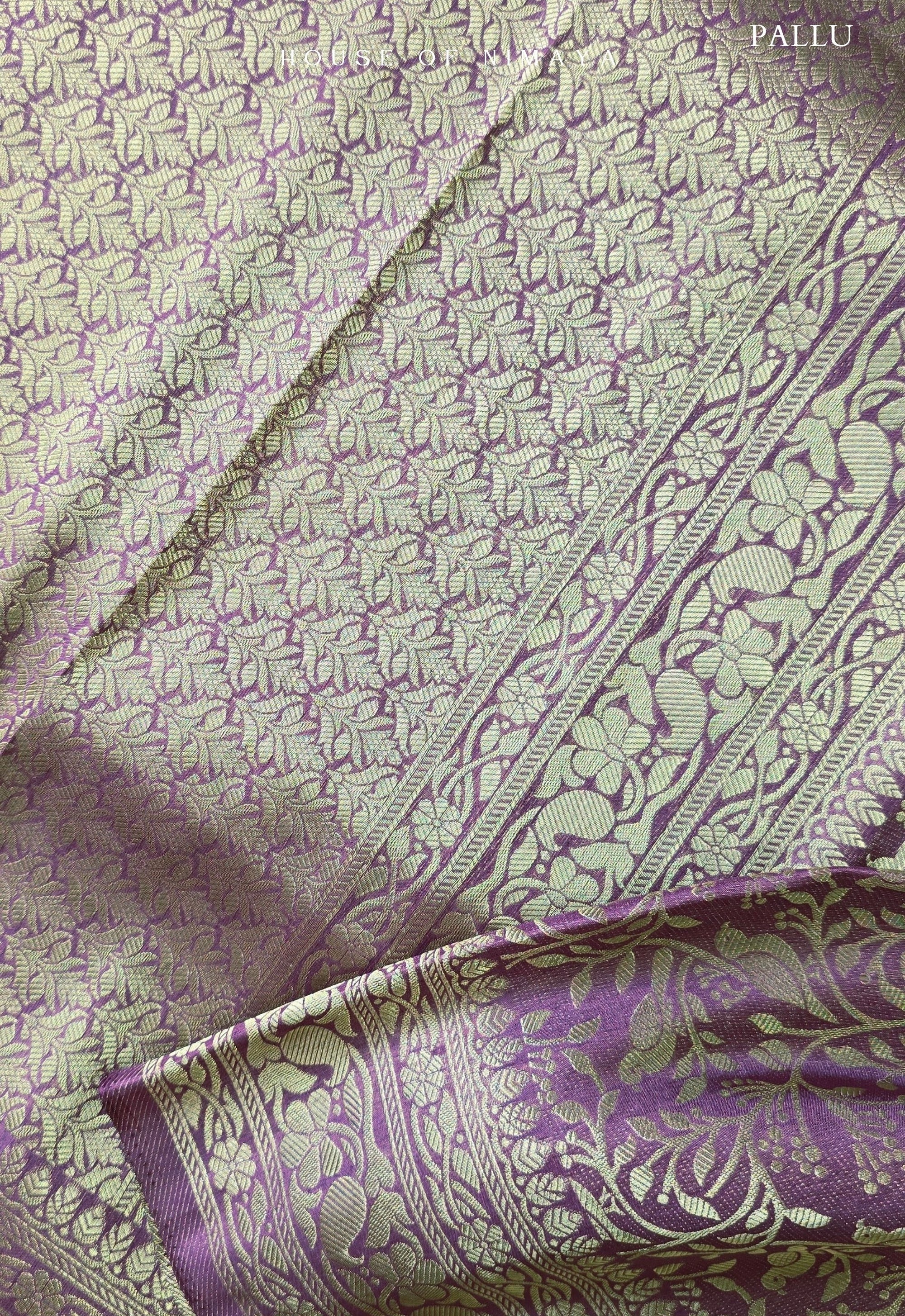 Lavender Banarasi Katan Silk Brocade