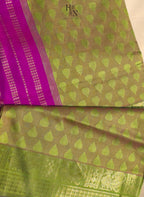 Parrot green and Yellow South Silk Cotton Saree