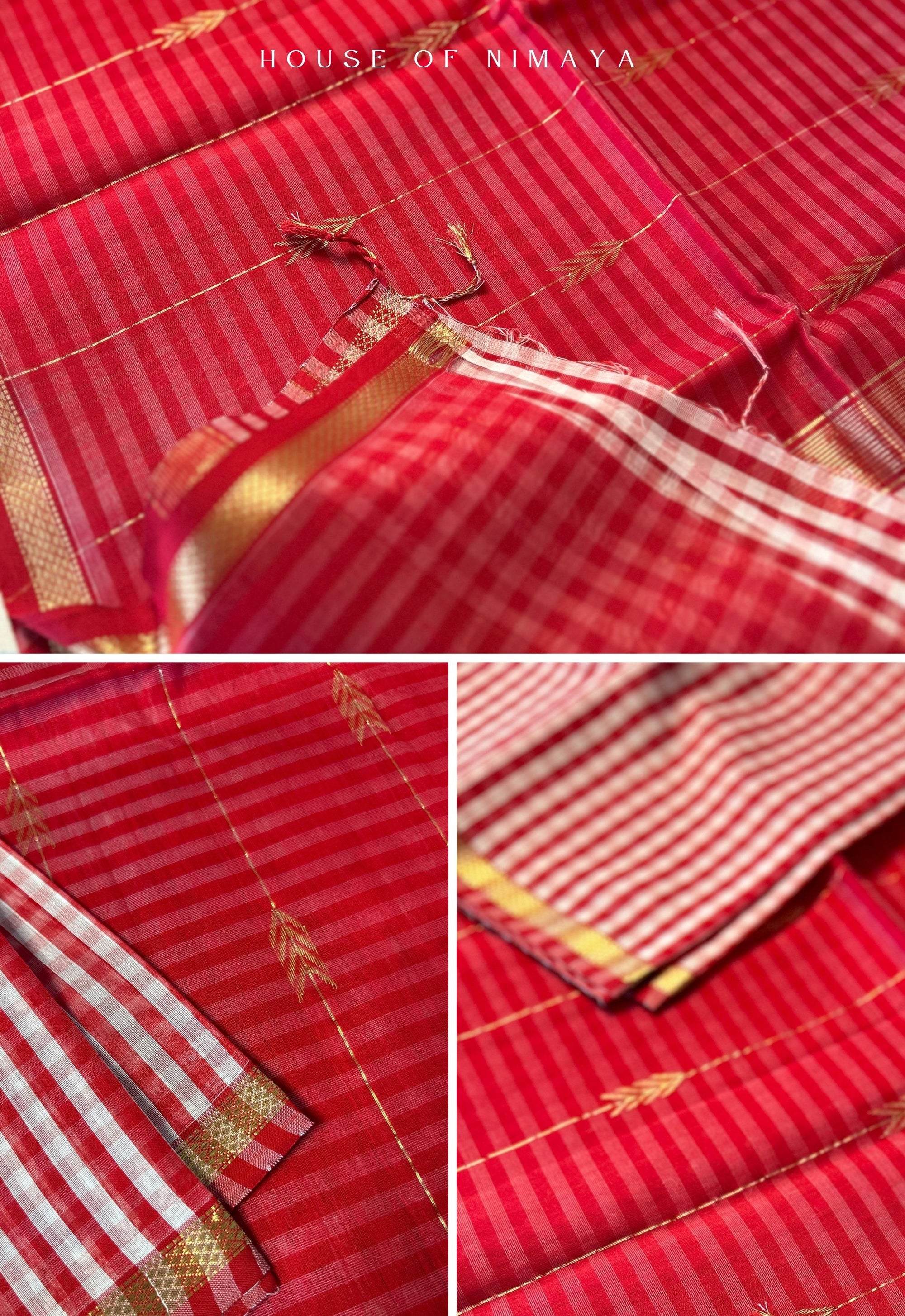 Maheshwari Checks Handloom Silk Cotton Saree