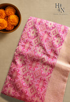 Zari Glow Ikkat Cotton Saree