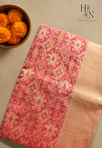 Zari Glow Ikkat Cotton Saree