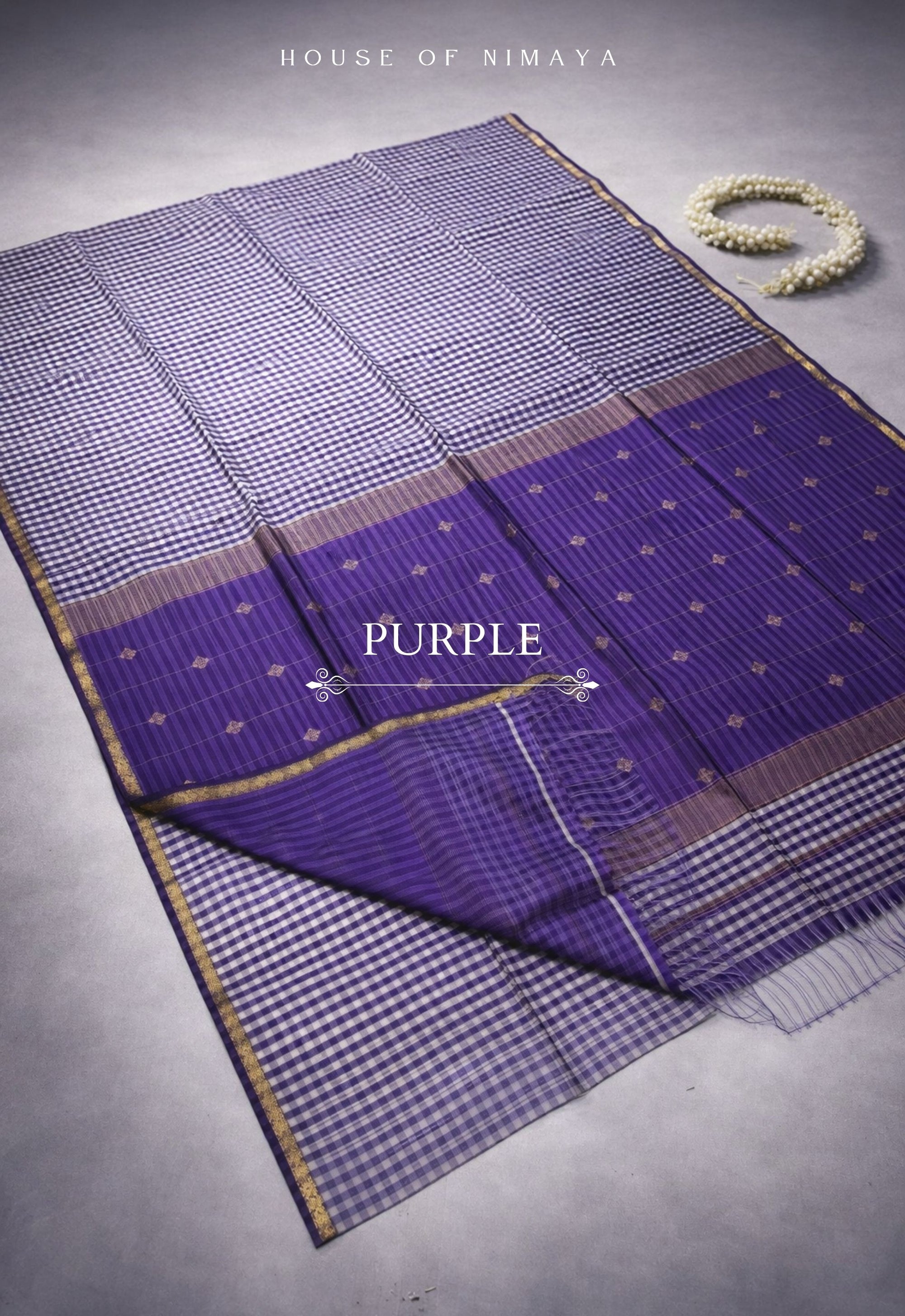 Maheshwari Checks Handloom Silk Cotton Saree