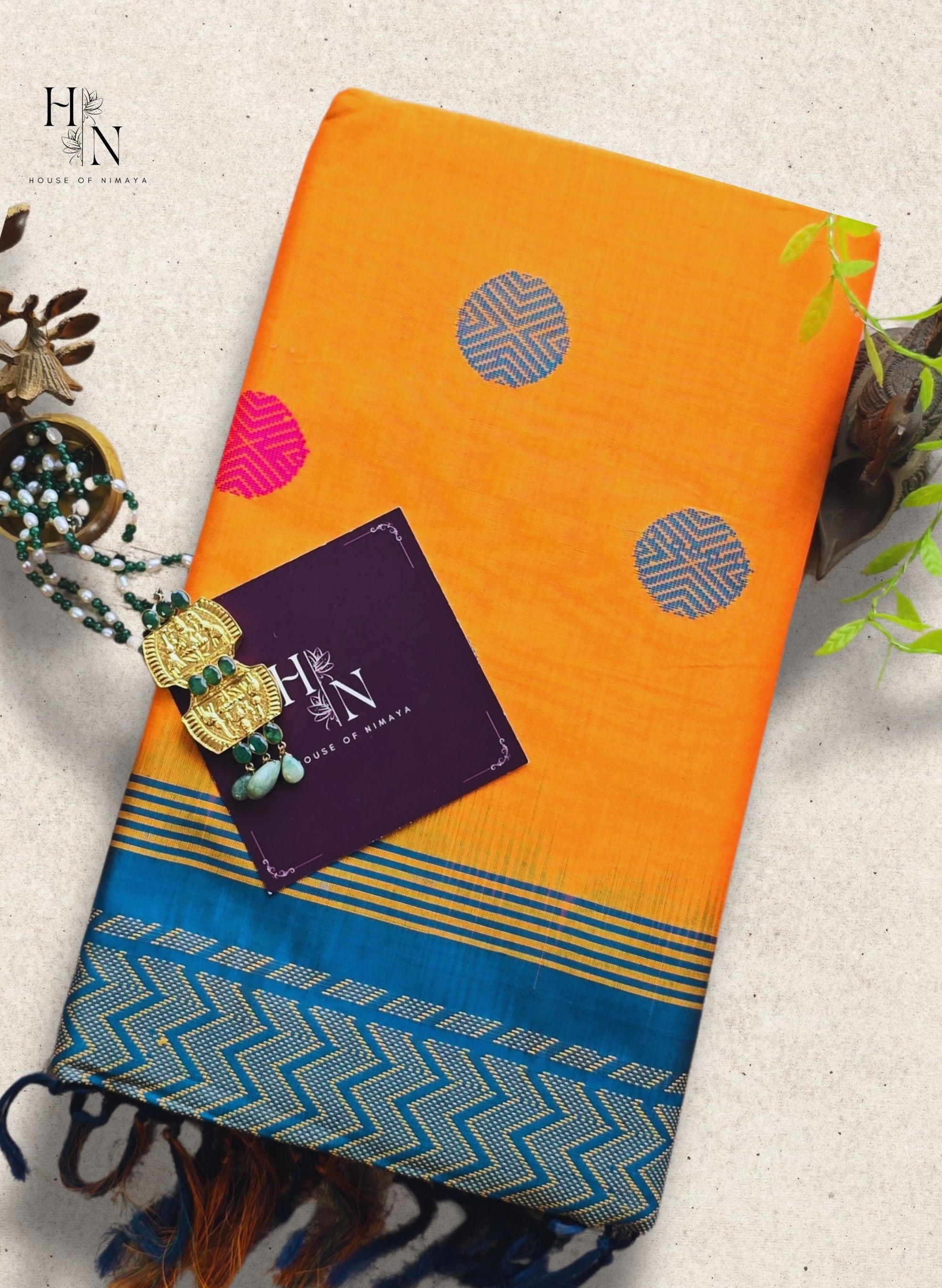 Polka Dots South Cotton Silk Saree