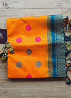 Polka Dots South Cotton Silk Saree