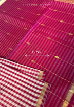 Maheshwari Checks Handloom Silk Cotton Saree